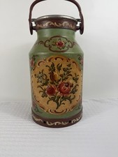 Vintage Milchkanne Bauernmalerei Handbemalt Gross Deko