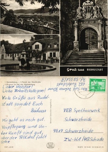 Rudolstadt ddr mehrbild - mehrbild-ak, mit