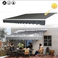 Sonnenmarkise 2,5 x 2m Sonnenschutz Kassettenmarkise Gelenkarm Terrasse Markise