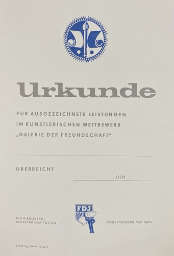 Ddr urkunde blanko - urkunde,