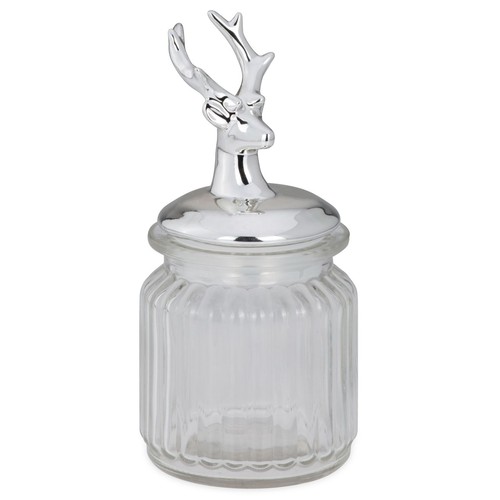 Glasdose 5xø cm silber - glasdose,