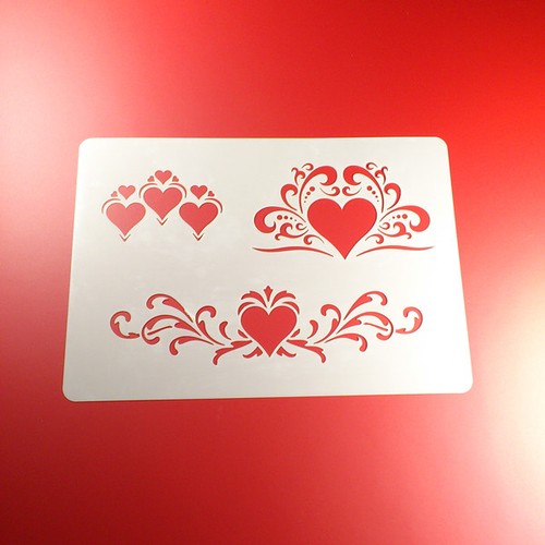 Schablone herz ornamente - 3,