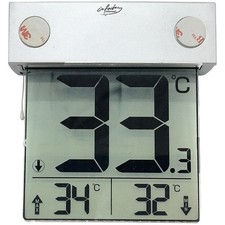 infactory Digitales Fensterthermometer, großes Display, Außentemperatur-Anzeige