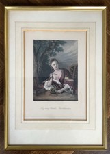 Stahlstich ca. 1850 Lady