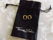 82765436/D2 THOMAS SABO Creolen  Silber 925 vergoldet, Ohrringe mit eckiger Form