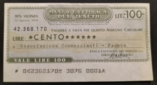 Italien notgeld banknote 100 - notgeld-banknote,