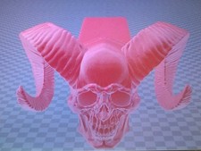 Einschub AHK   TOTENSCHÄDEL MIT HÖRNER   Anhängerkupplung Schutz 