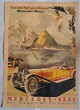 Reklame Werbung Mercedes Benz Extraklasse Litfaßsäule Plakat 1915