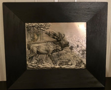 Altes jagd wandbild - altes,