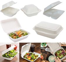 Bagasse Lebensmittelbehälter Klappschale biologisch abbaubar Takeaway Boxen 100 % kompostierbar