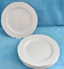 6 x Bavaria Winterling Kirchenlamitz Kuchenteller Porzellan Weiss schlicht =86