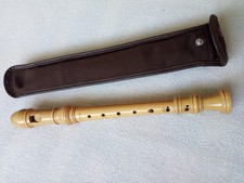 Schneider Blockflöte 3-teilig, klassische barocke Form, Ahornholz?