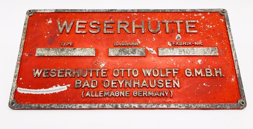 Schild weserhütte rot - schild,