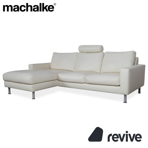 Machalke leder ecksofa - machalke, creme