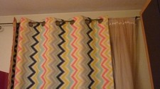 Esprit* 2 Vorhangschals* mit Ösen* orange-bunt