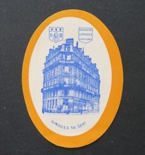 Altes Etikett HOTEL DE LA PAIX