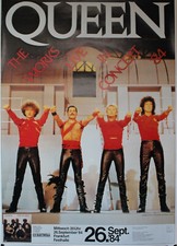 Queen, The Works Live in Concert, Poster, Plakat, Tour, Konzert, Frankfurt, 1984