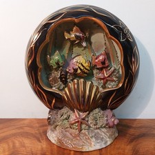 Decorative Aquariumlampe Keramik 50er Jahre