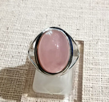 Ring mit Rosenquarz, 925er