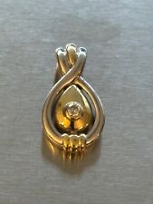 Vario Clip Anhänger 585 GG/WG mit Diamant 3 Gramm ca. 2,2 cm Länge