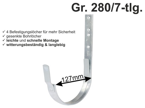 Verzinkter rinnenhalter f - verzinkter, f/f