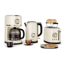 Victoria Frühstücksset | Toaster | Wasserkocher | Kaffeemaschine | 12 Tassen