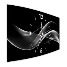 BM Wanduhr 44x22 cm leises Uhrwerk Funkwanduhr geräuschlos leise XXL 10101-1a WZ