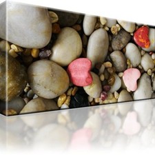 Drei Herzen Steinen Bild Bilder Leinwand Gerahmt Wandbild Kunstdruck