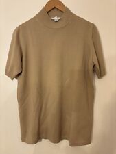 Marco Pecci Damen Strick Oberteil Kurzarm Beige Gr. 40