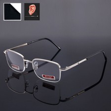 Herren Metall Lesebrille Halbrahmen Mode Lesen Retro 1,0 1,5 2,0 2,5 3,0 3,5 4,0