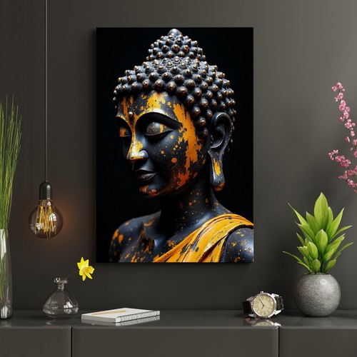 Wandbild buddha schwarz - ✅,