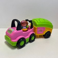 Fisher Price - Little People - Auto mit Camper - Sound - 29 cm lang - GUT