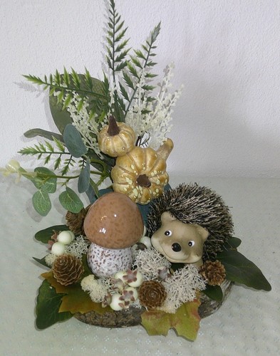 Herbstgesteck igel - herbstgesteck, 🌿