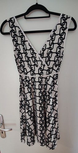 Kleid weiß schwarz - weiß, kette