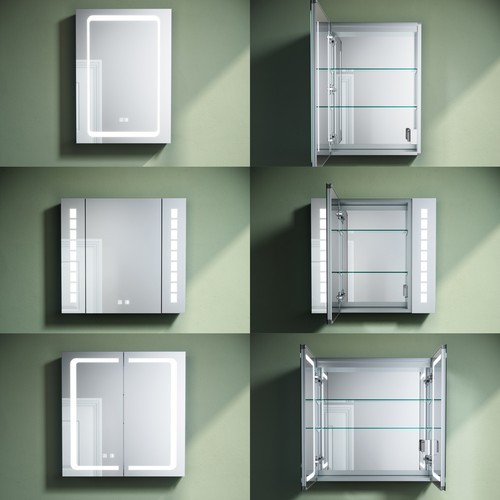 Alu spiegelschrank led - alu,