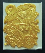 Wachs Wachsornamente Blumenelfe gold 8 x 7 cm Jittenmeier