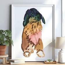 Hase Tier v21 Schablone Malen