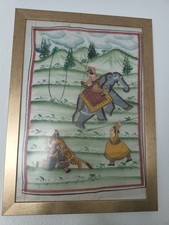 Indische Malerei auf Stoff.