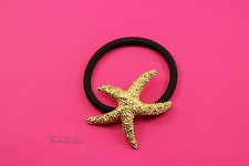Haargummi Zopfhalter Haarband Seestern gold silber Haarschmuck A068