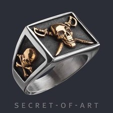 Totenkopf Ring Skull Massiv