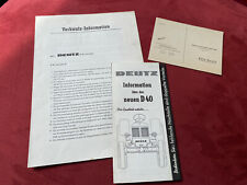 Prospekte Deutz Schlepper D40 + Info  Original Broschure  D 40S Kein Fendt Lanz