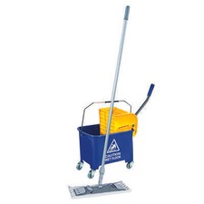 Unger Profi Putzset inkl. Putzeimer 15 L, Wischbezug und Flachmopp-Klappenhalter