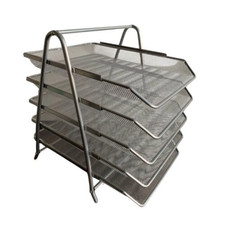 Relaxdays Dokumentenablage, Papierablage für A4 Formate, 4 Fächer, 37,5x30x35cm