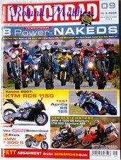 MOTORRAD 9-06+DUCATI MONSTER+BMW K 1200 R+KTM 990+BENELLI TnT+KAWASAKI ZZR+GSX-R