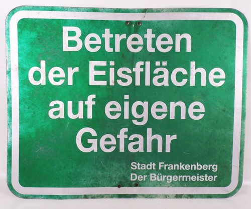 Altes blechschild betreten - altes,