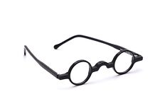  Kleine runde Brille Fassung Schwarz Mod. 957 in 29 - 32 mm Made in Italy unisex