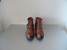 Buffalo Damen Boots/Chelsea, Gr. 39, Leder, cognak