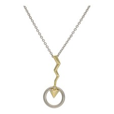 Platin Collier mit Gold und