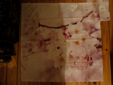 PICHLER Kirschblüten Sakura Fotodruck Tischdecke 90 x 90 cm , Baumwolle Satin
