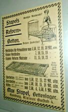 Alte Reklame Werbung Max Stapel Hamburg Betten um 1920